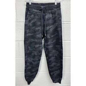 Lululemon Scuba High Rise Jogger Fleece Heritage 365 Camo Deep Coal Size 4